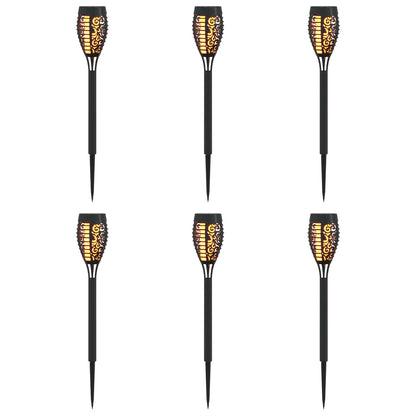 Outdoor Solar Lights with Ground Spike 6 pcs Warm White 47.5 cm