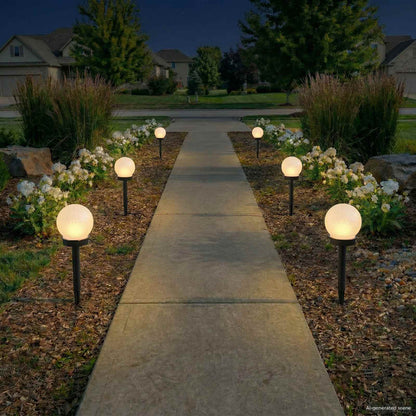 Outdoor Solar Lights with Ground Spike 4 pcs Warm White 38.5 cm