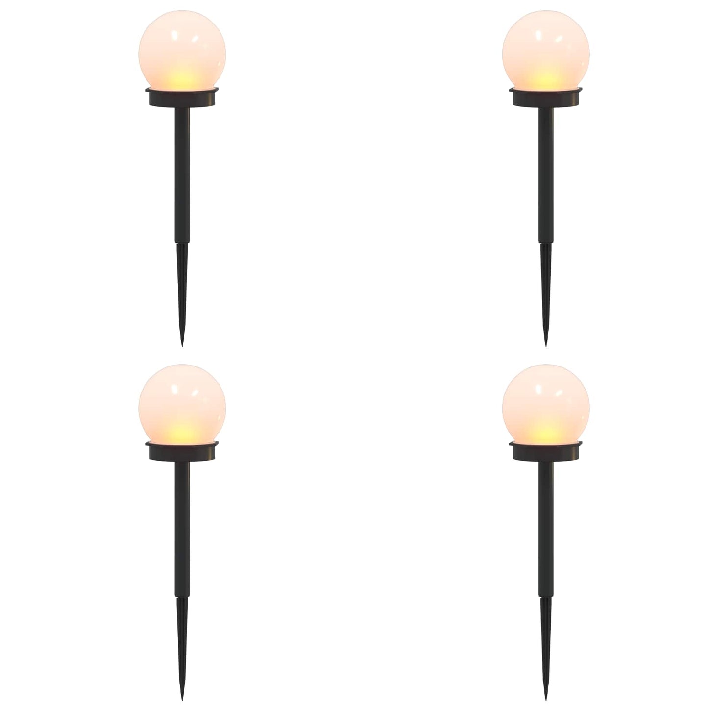 Outdoor Solar Lights with Ground Spike 4 pcs Warm White 38.5 cm