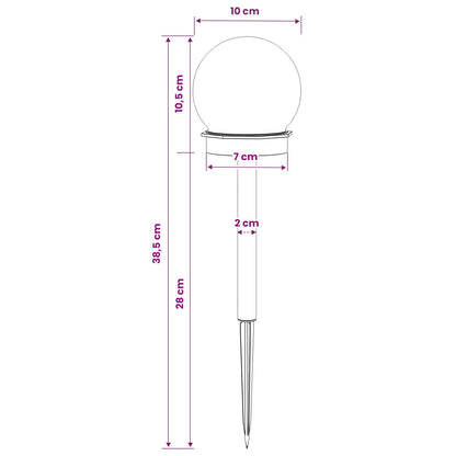 Outdoor Solar Lights with Ground Spike 4 pcs Warm White 38.5 cm