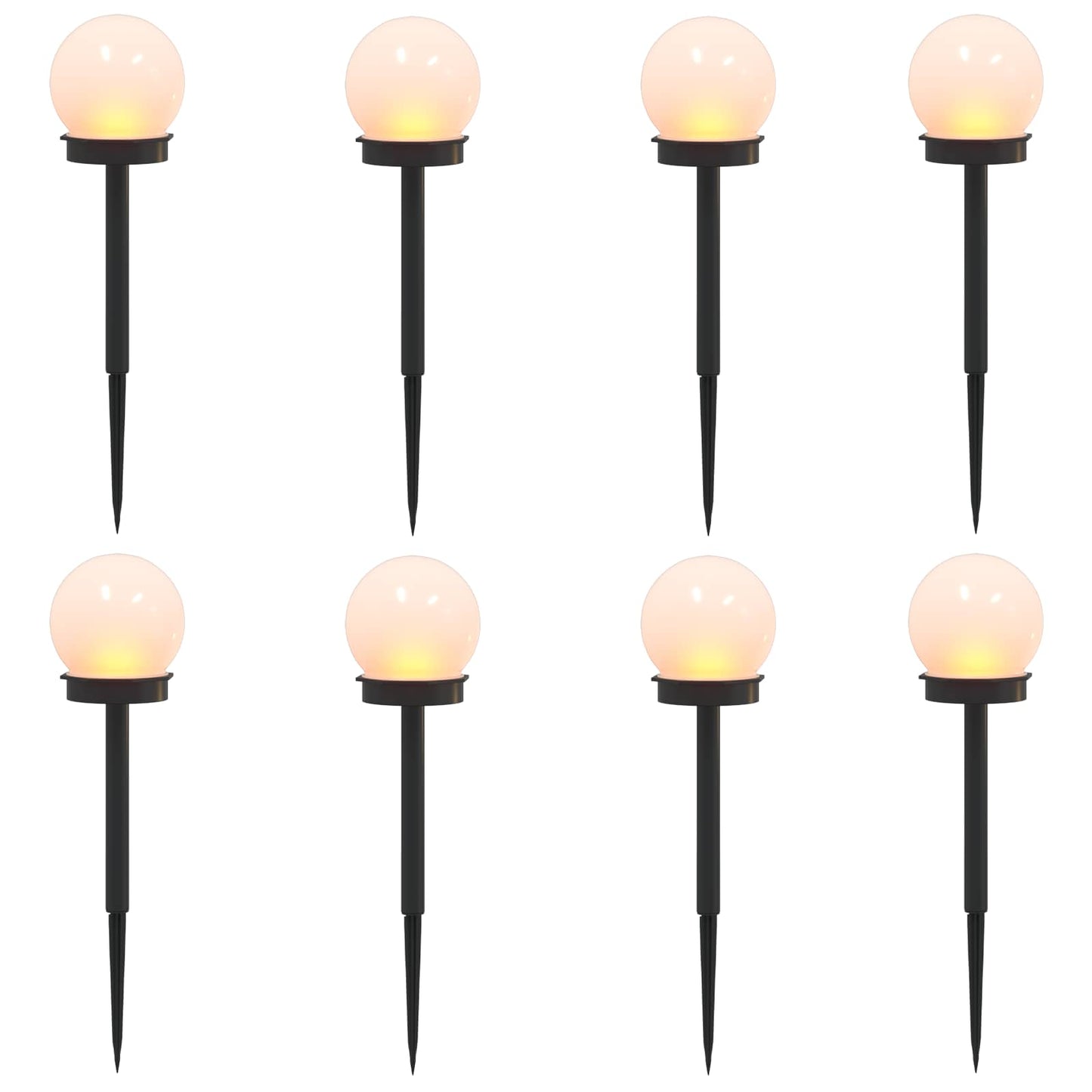 Outdoor Solar Lights with Ground Spike 8 pcs Warm White 38.5 cm