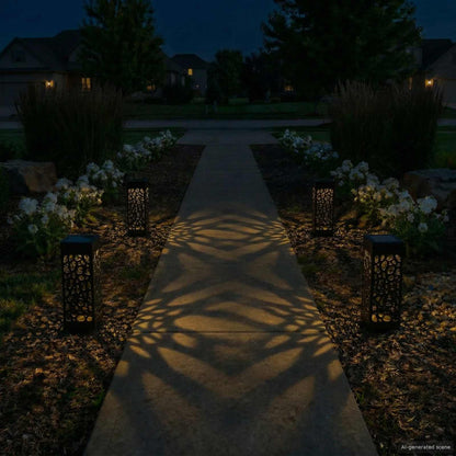 Outdoor Solar Lights with Ground Spike 4 pcs Warm White 29 cm