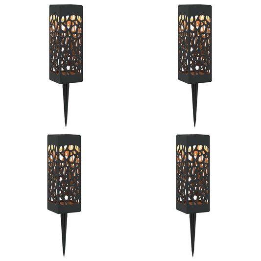 Outdoor Solar Lights with Ground Spike 4 pcs Warm White 29 cm