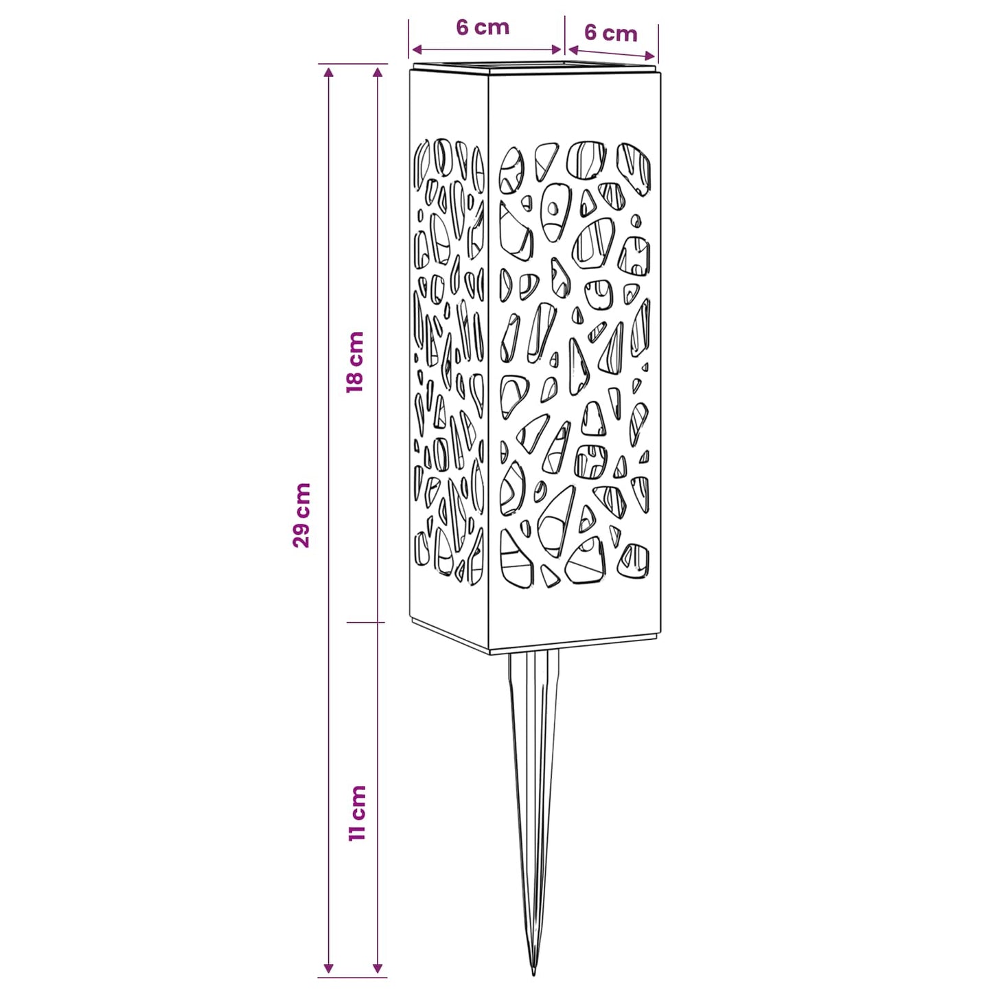Outdoor Solar Lights with Ground Spike 4 pcs Warm White 29 cm