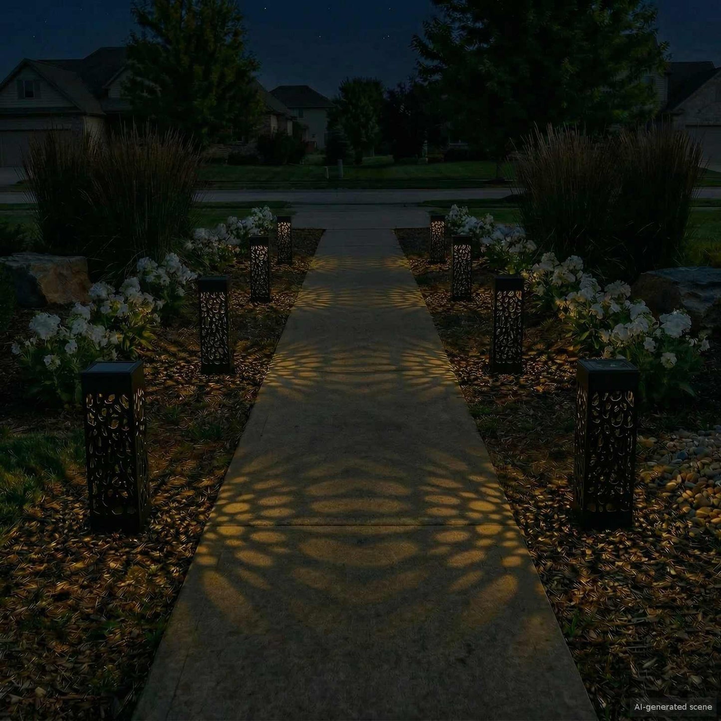 Outdoor Solar Lights with Ground Spike 8 pcs Warm White 29 cm