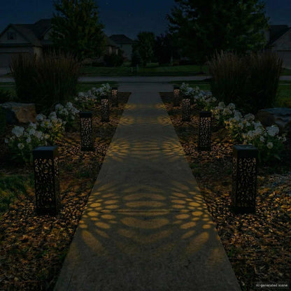 Outdoor Solar Lights with Ground Spike 8 pcs Warm White 29 cm