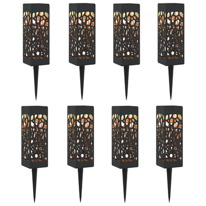 Outdoor Solar Lights with Ground Spike 8 pcs Warm White 29 cm
