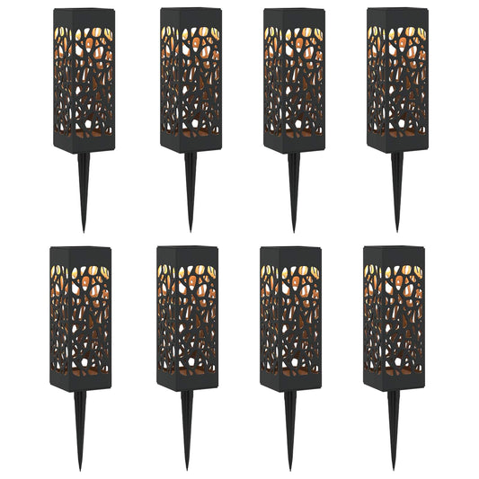 Outdoor Solar Lights with Ground Spike 8 pcs Warm White 29 cm