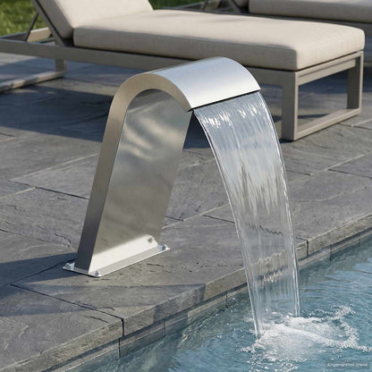Pool Fountain Silver 47 x 31 x 60 cm Stainless Steel