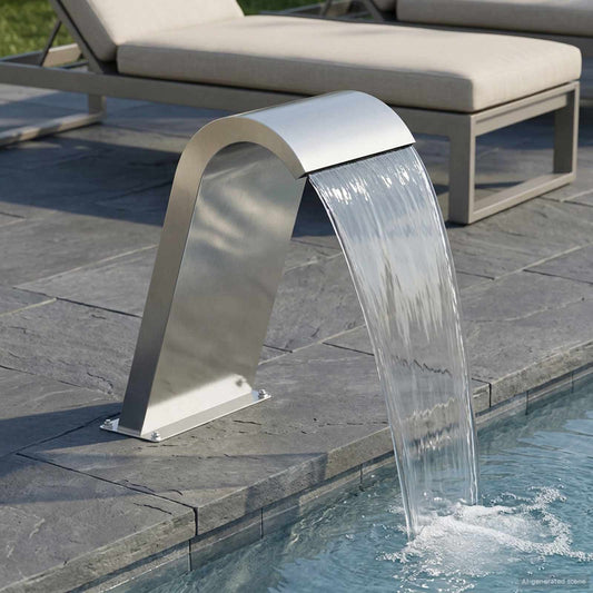 Pool Fountain Silver 47 x 31 x 60 cm Stainless Steel