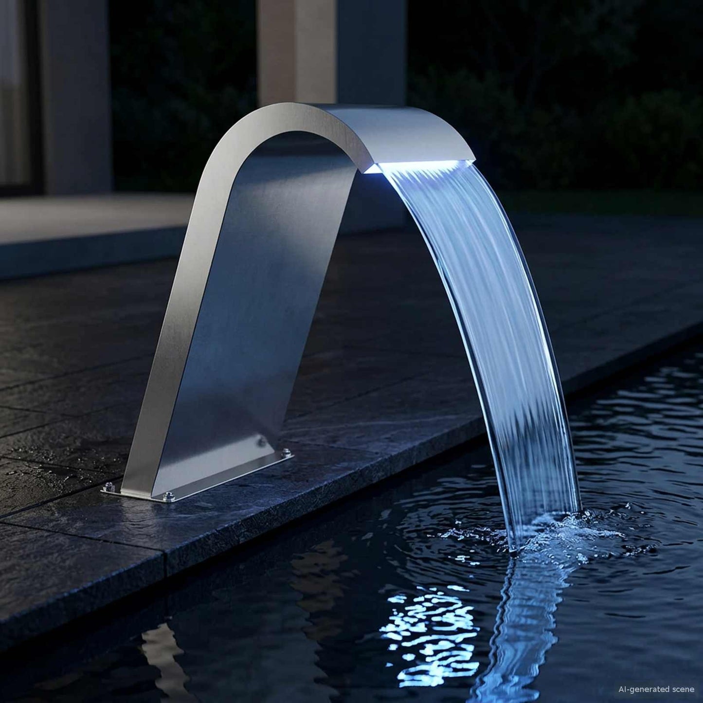 Pool Fountain Silver 47 x 31 x 60 cm Stainless Steel