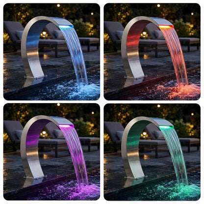 Pool Fountain Silver 60 x 30 x 70 cm Stainless Steel
