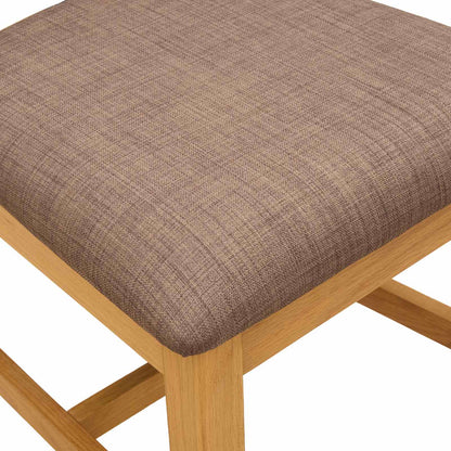 Dining Chair VENLO 2 pcs Solid Oak Wood Natural and Grey