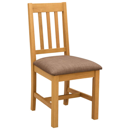 Dining Chair VENLO 2 pcs Solid Oak Wood Natural and Grey