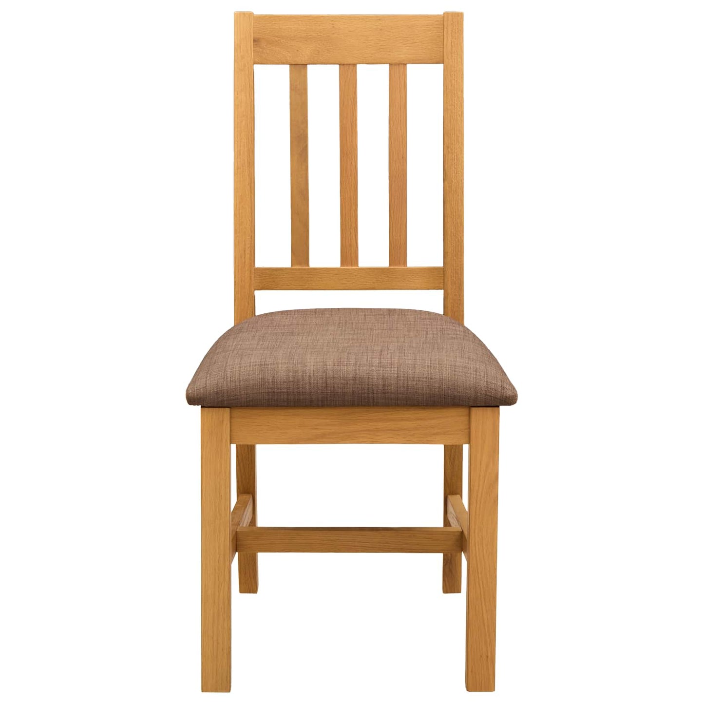 Dining Chair VENLO 2 pcs Solid Oak Wood Natural and Grey