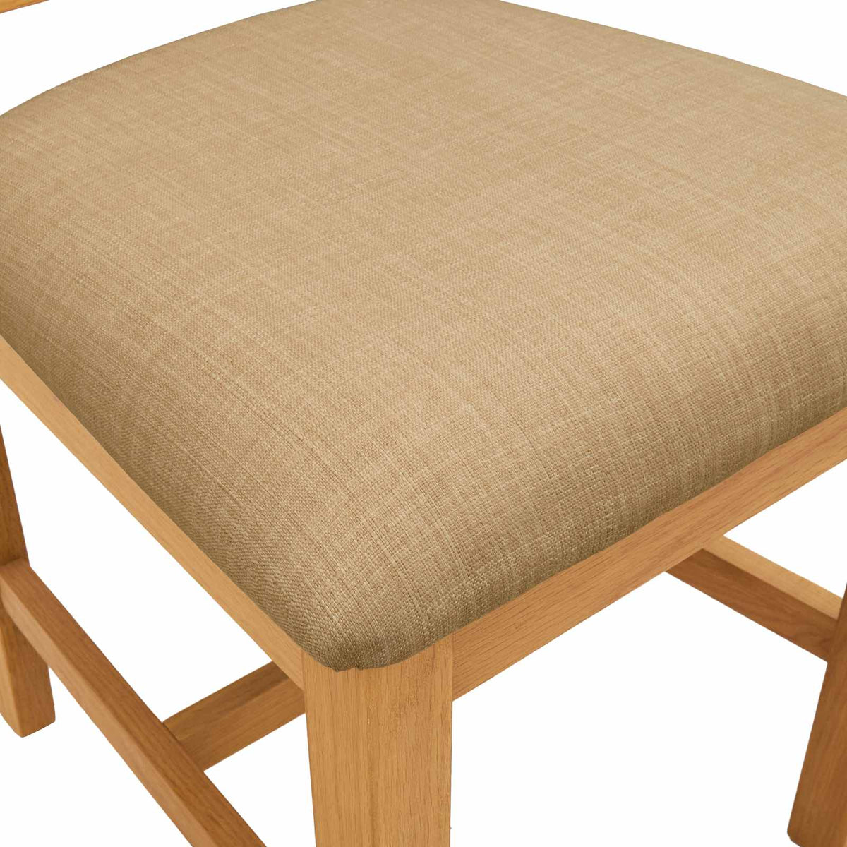 Dining Chair VENLO 2 pcs Solid Oak Wood Beige 45 x 53 x 92 cm