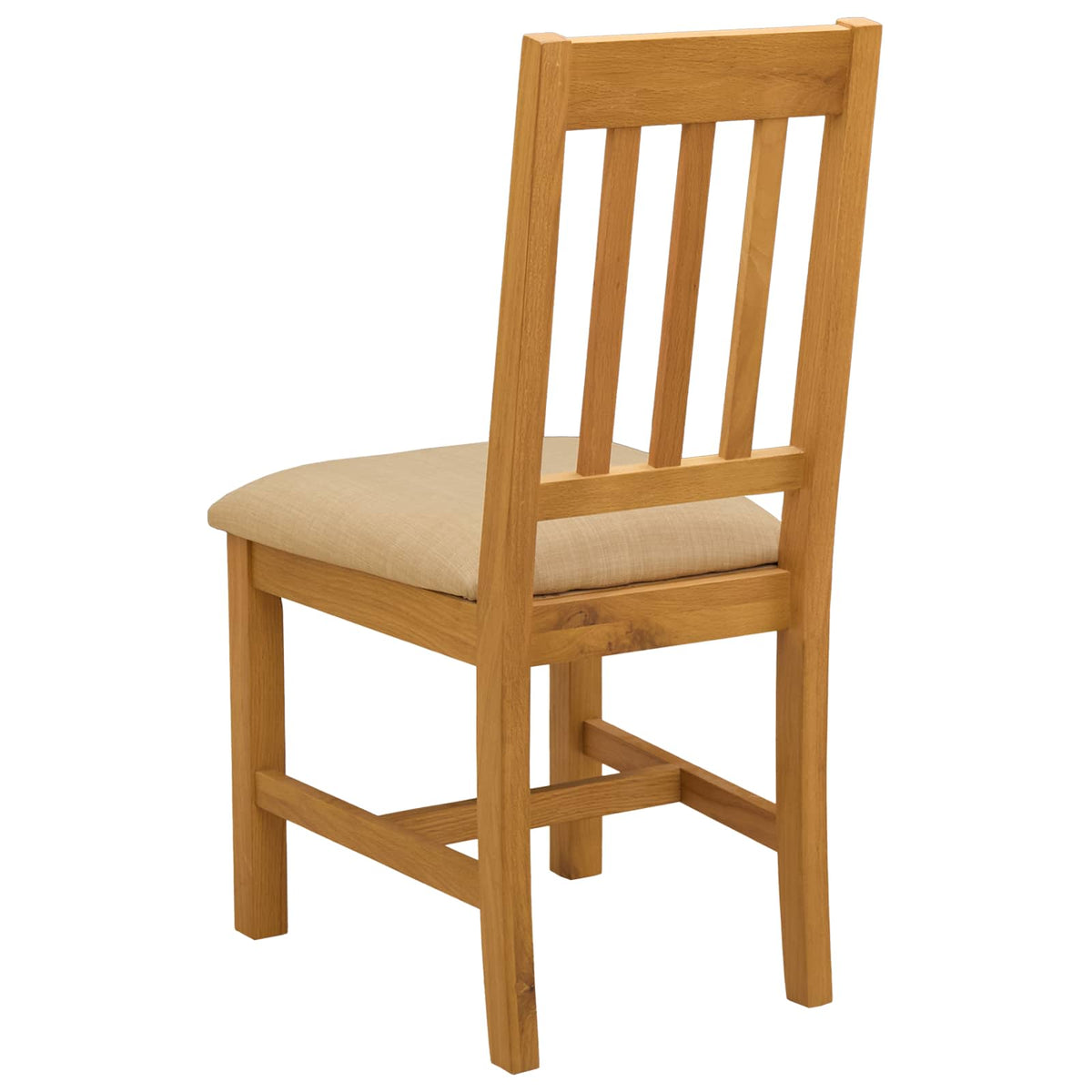 Dining Chair VENLO 2 pcs Solid Oak Wood Beige 45 x 53 x 92 cm