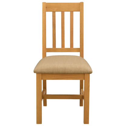 Dining Chair VENLO 2 pcs Solid Oak Wood Beige 45 x 53 x 92 cm