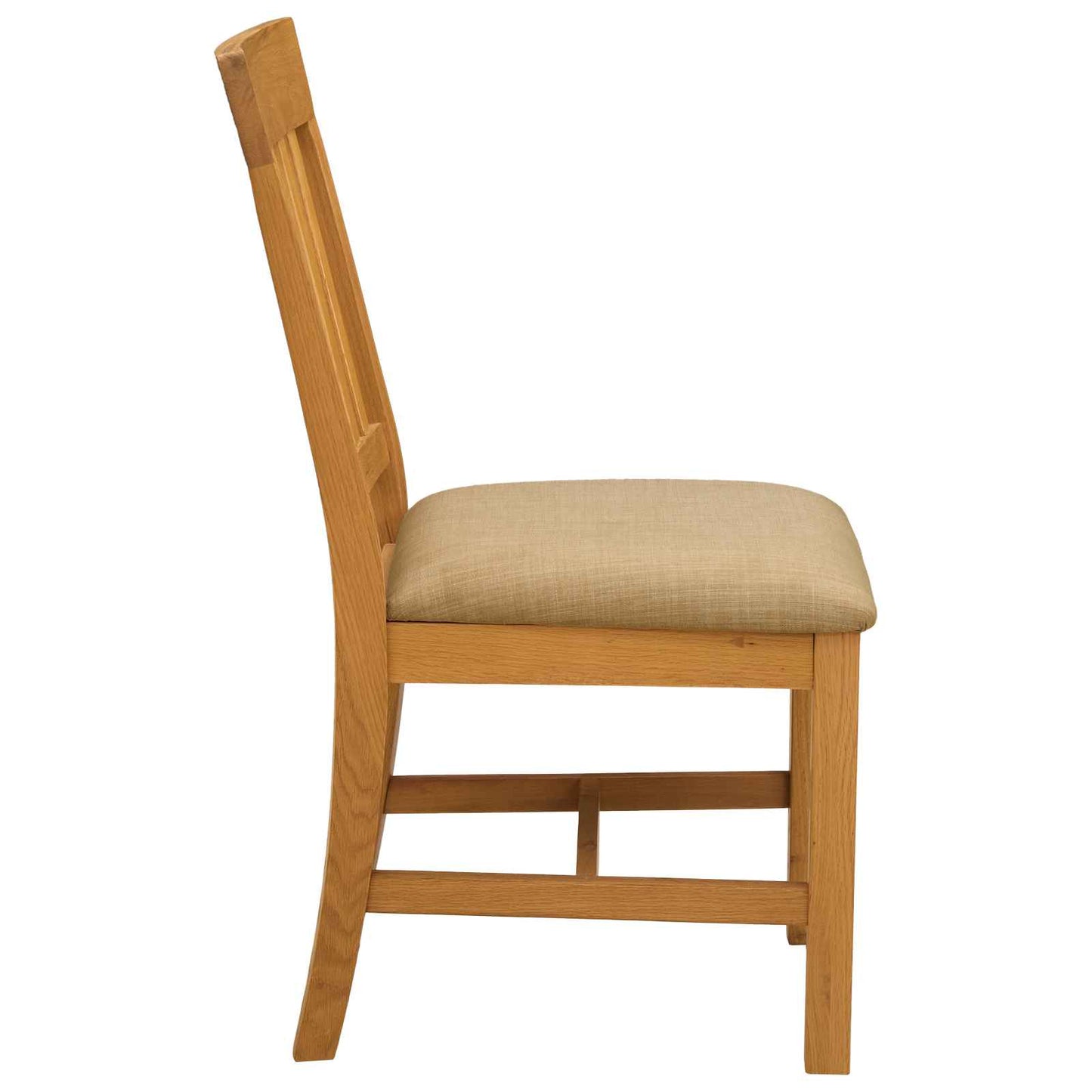 Dining Chair VENLO 2 pcs Solid Oak Wood Beige 45 x 53 x 92 cm