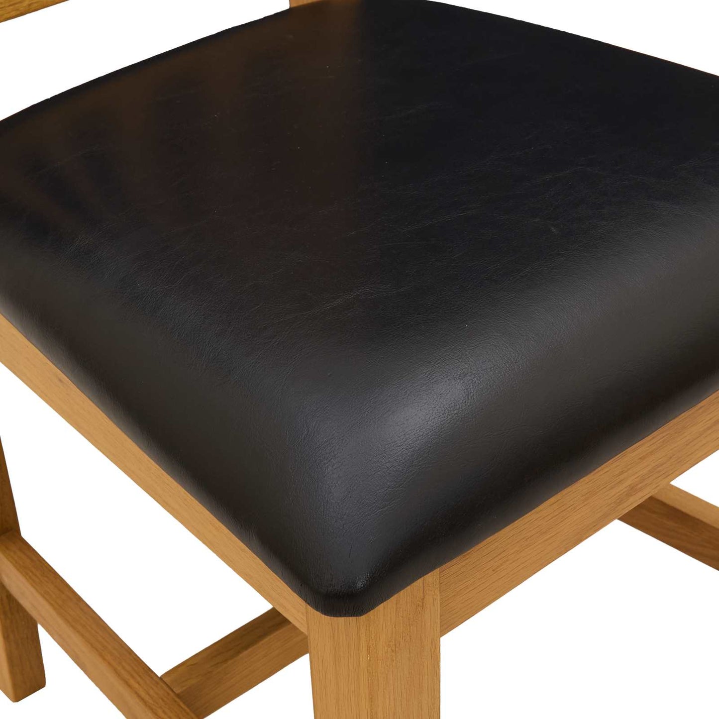 Dining Chair VENLO 2 pcs Solid Oak Wood Black 45 x 53 x 92 cm