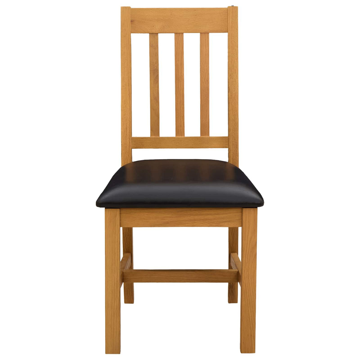 Dining Chair VENLO 2 pcs Solid Oak Wood Black 45 x 53 x 92 cm