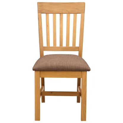 Dining Chair 2 pcs Solid Oak Wood Grey 45 x 59 x 92 cm
