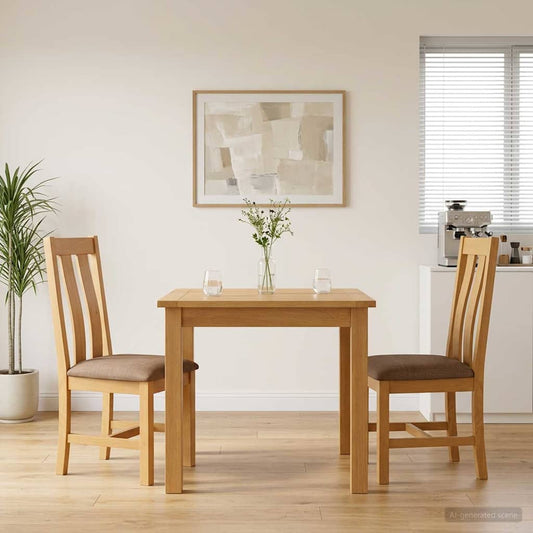 Dining Chair 2 pcs Solid Oak Wood Grey 45 x 54 x 100 cm