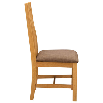 Dining Chair 2 pcs Solid Oak Wood Grey 45 x 54 x 100 cm