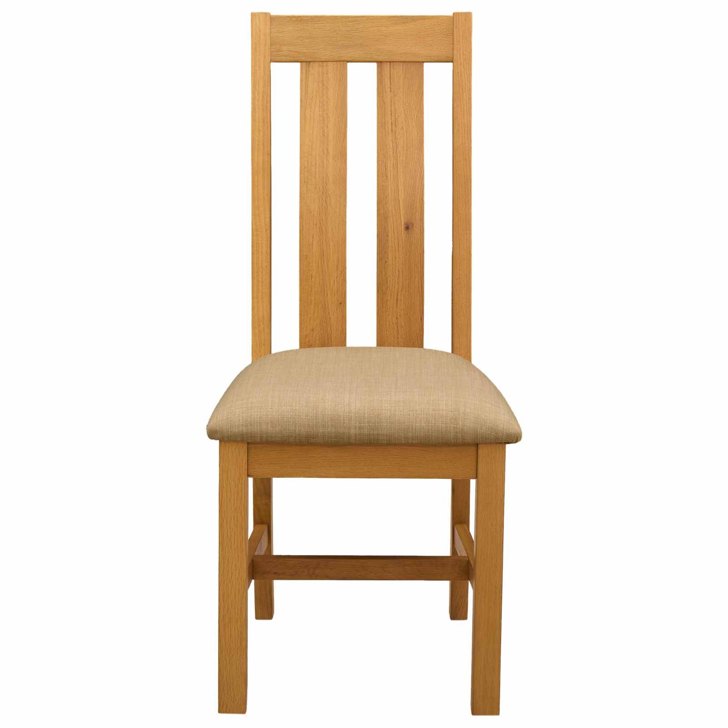 Dining Chair 2 pcs Solid Oak Wood Beige 45 x 54 x 100 cm
