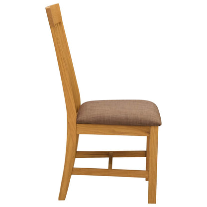 Dining Chair 2 pcs Solid Oak Wood Grey 45 x 59.5 x 100 cm