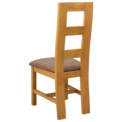 Dining Chair 2 pcs Solid Oak Wood Grey 45 x 51 x 105 cm