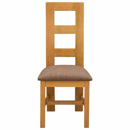 Dining Chair 2 pcs Solid Oak Wood Grey 45 x 51 x 105 cm