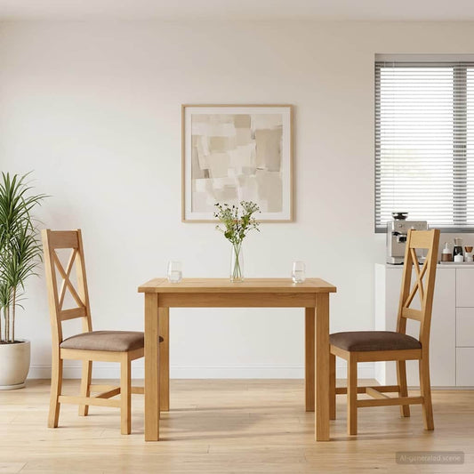 Dining Chair 2 pcs Solid Oak Wood Grey 45 x 54 x 105 cm