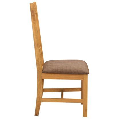 Dining Chair 2 pcs Solid Oak Wood Grey 45 x 54 x 105 cm