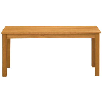 Dining Bench 95 x 32 x 45 cm Solid Oak Wood Natural