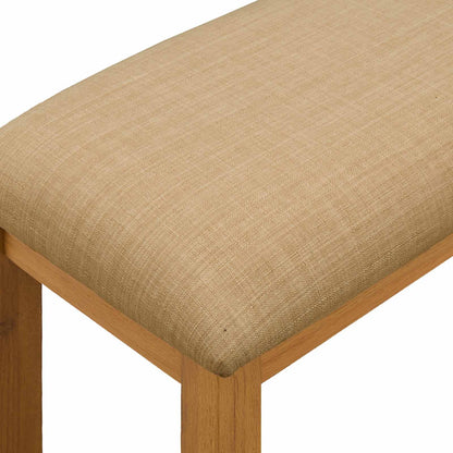 Dining Bench 95 x 32 x 45 cm Solid Oak Wood Beige