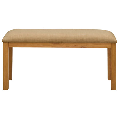 Dining Bench 95 x 32 x 45 cm Solid Oak Wood Beige