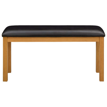 Dining Bench 95 x 32 x 45 cm Solid Oak Wood Black