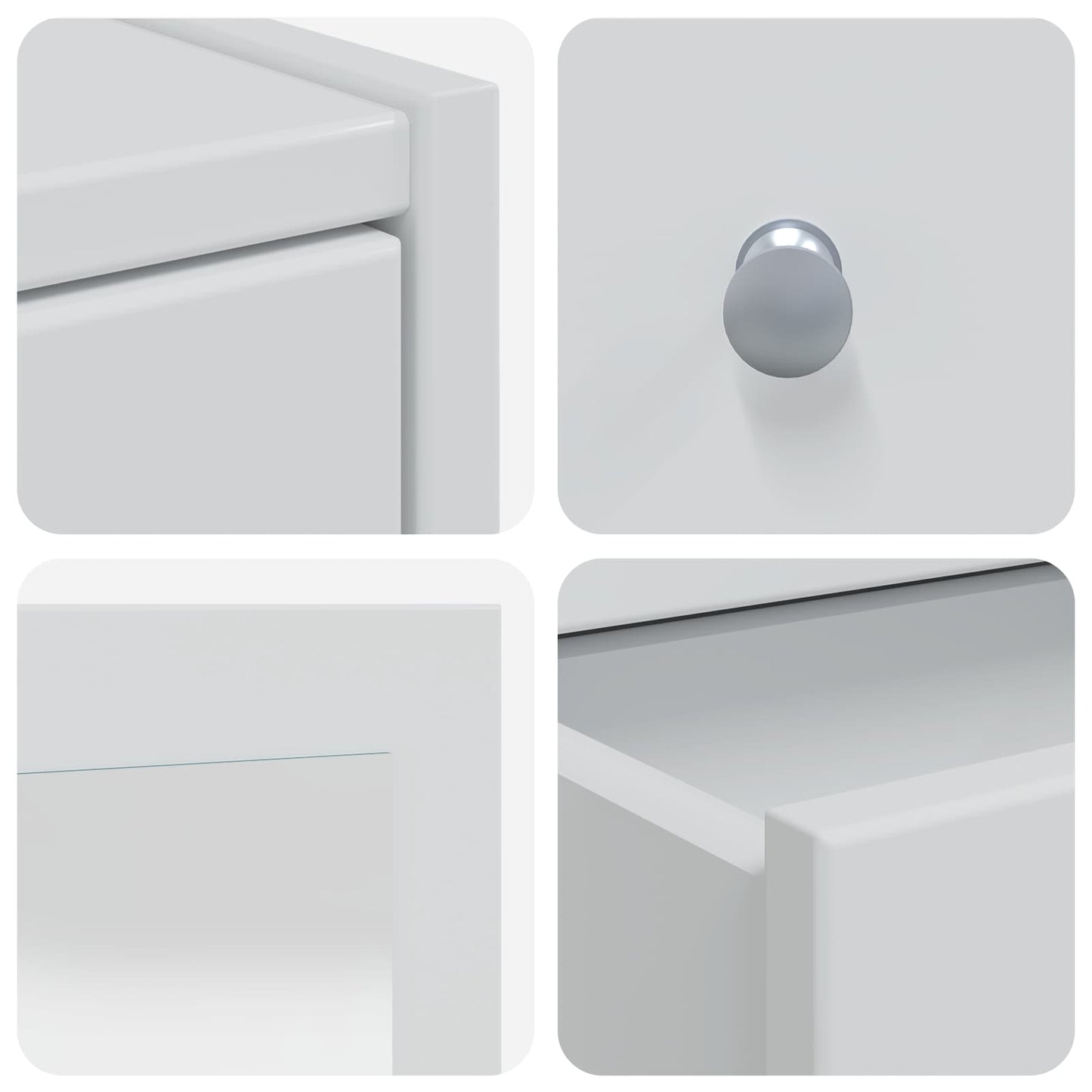 Dressing Table Set FAUSKE 3 pcs White 76 x 50 x 143 cm