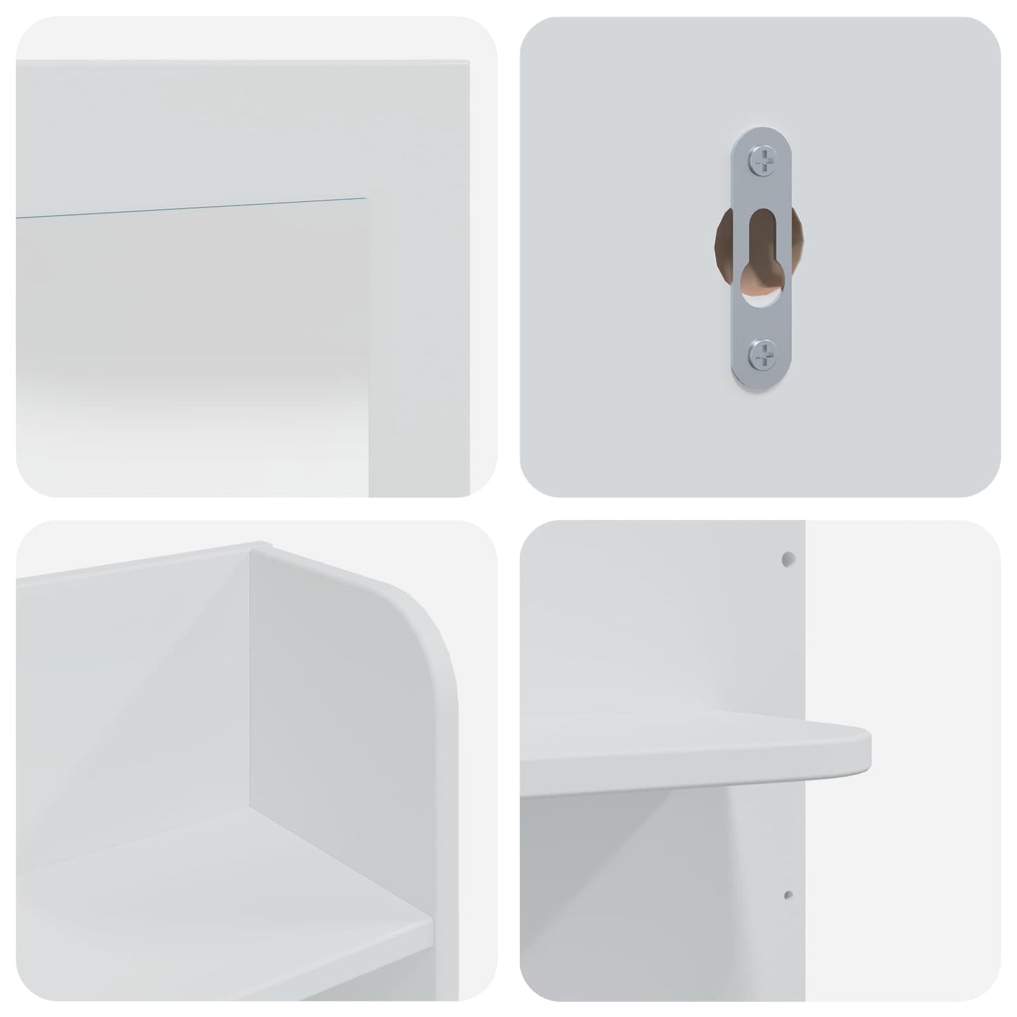 Dressing Table Set FAUSKE 3 pcs White 76 x 50 x 143 cm