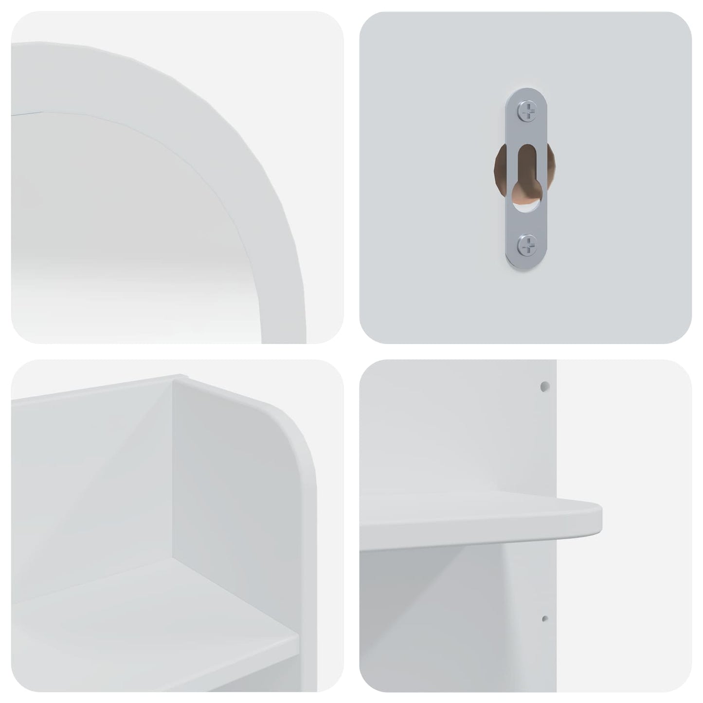 Dressing Table Set FAUSKE 3 pcs White 76 x 50 x 143 cm