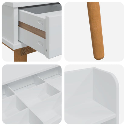 Dressing Table Set FAUSKE 4 pcs White 76 x 50 x 143 cm