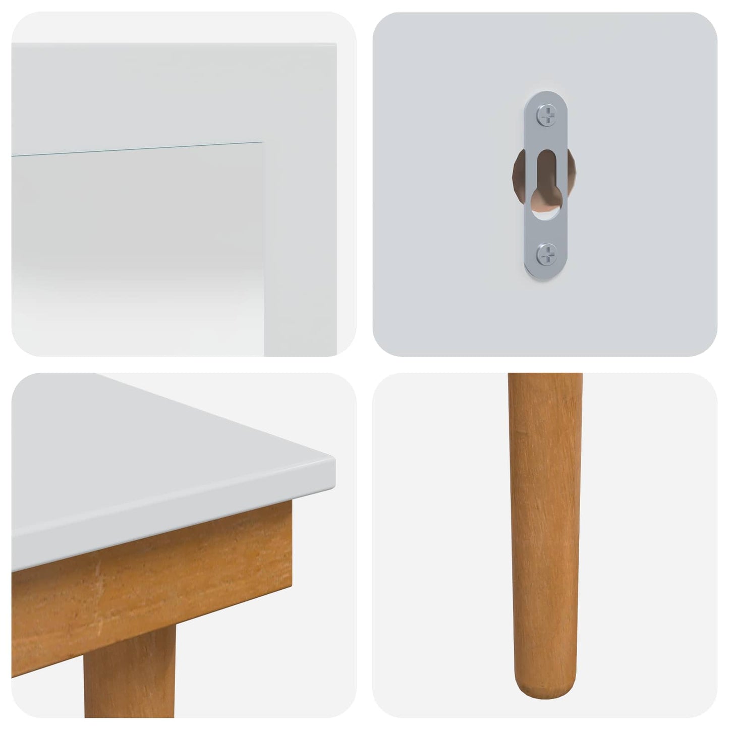 Dressing Table Set FAUSKE 4 pcs White 76 x 50 x 143 cm