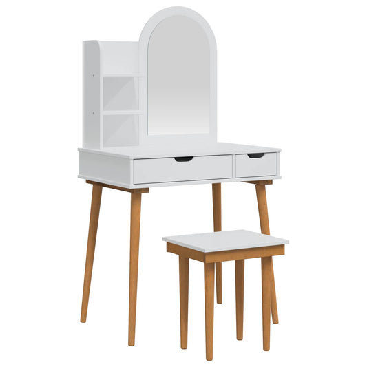 Dressing Table Set FAUSKE 4 pcs White 76 x 50 x 143 cm