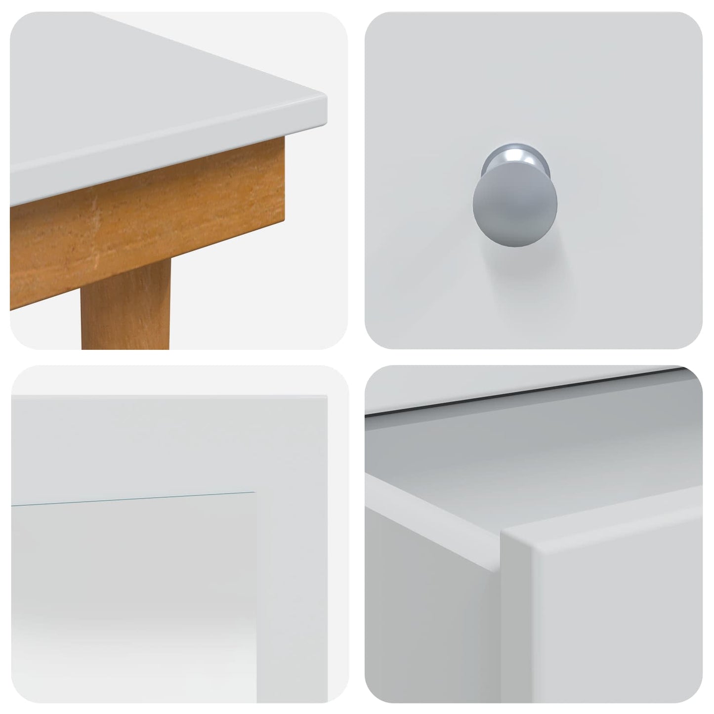 Dressing Table Set FAUSKE 5 pcs White 100 x 50 x 143 cm
