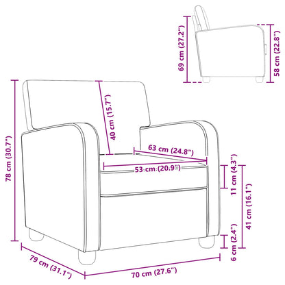 Armchair Light Grey Faux Lamb Fleece