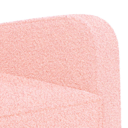 Armchair Pink Faux Lamb Fleece