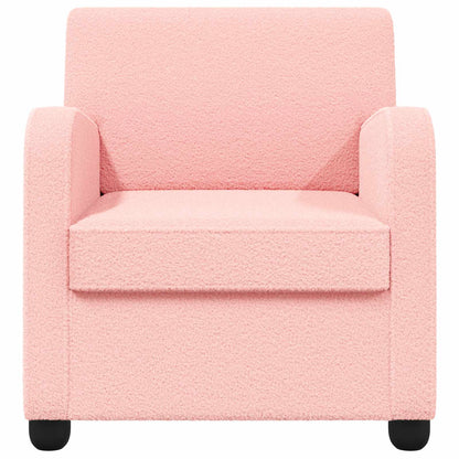Armchair Pink Faux Lamb Fleece