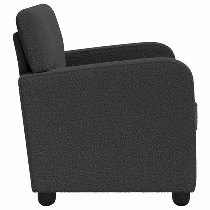 Armchair Dark Grey Faux Lamb Fleece