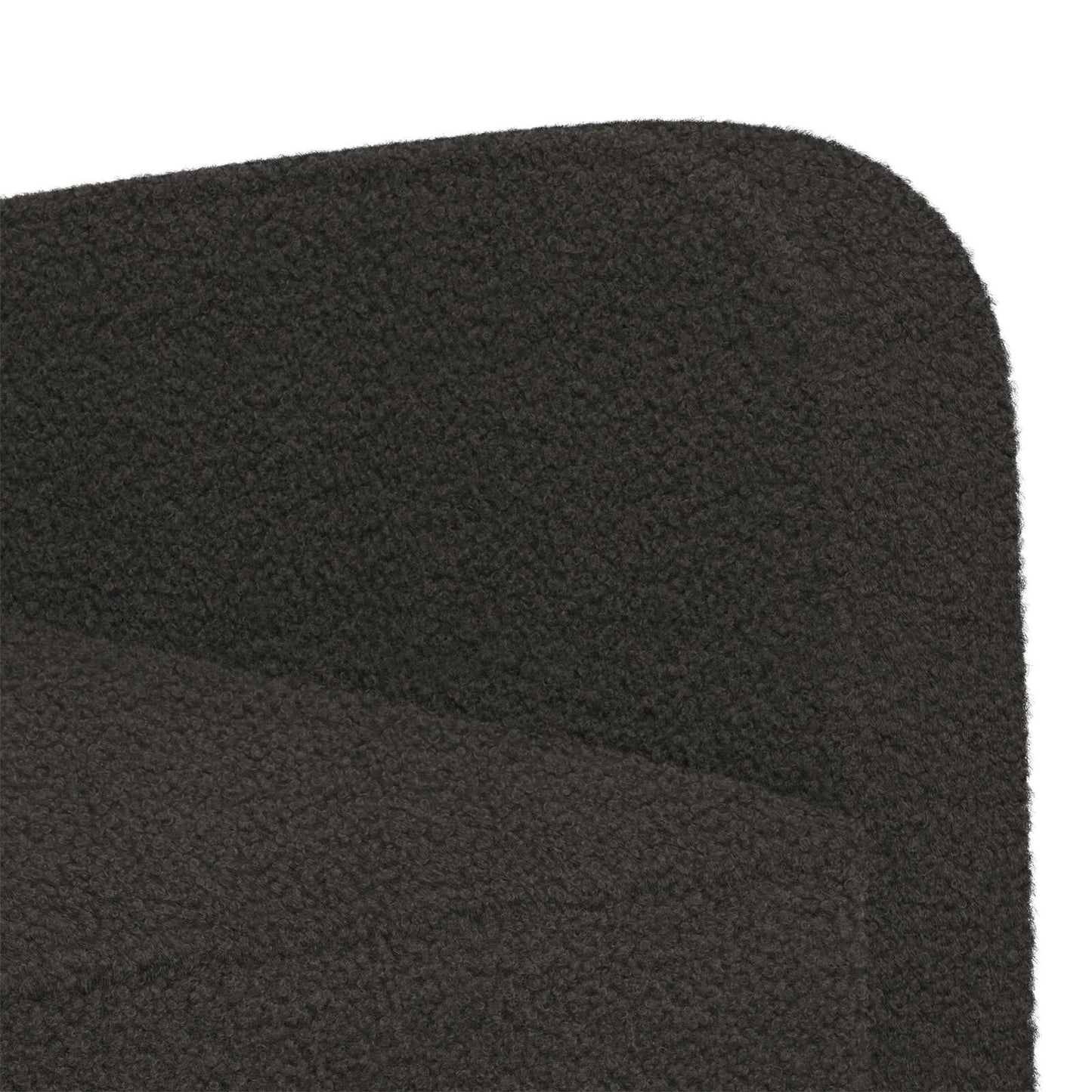 Armchair Black Faux Lamb Fleece